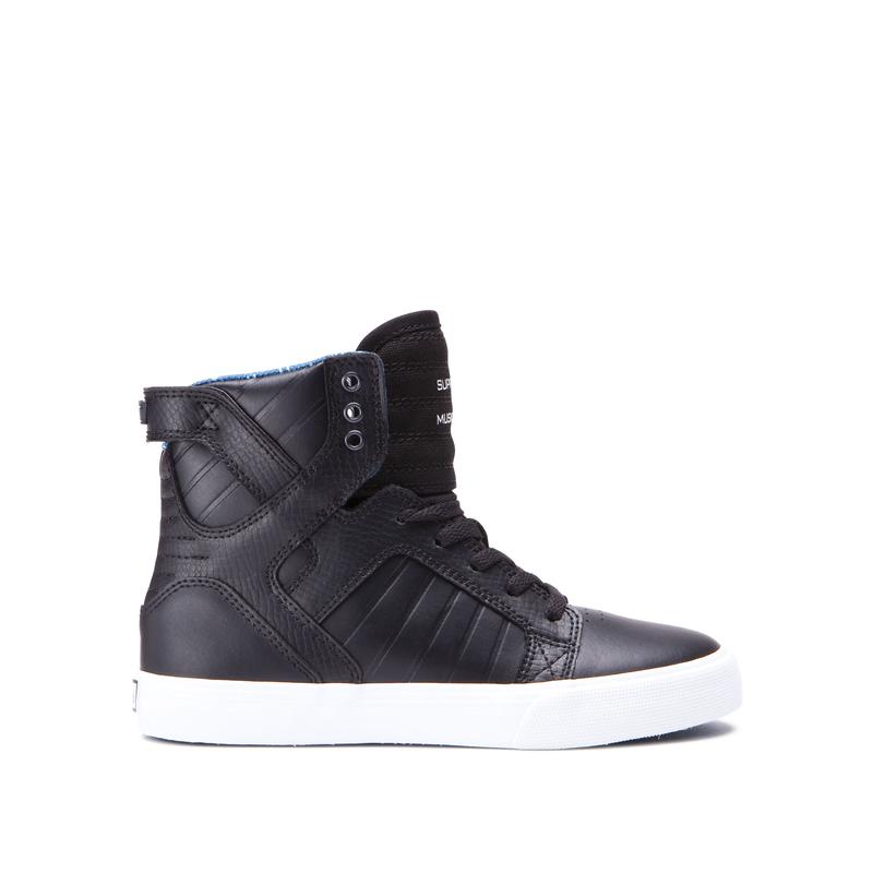 Buty Supra SKYTOP - Sneakersy Wysokie Dziecięce - Czarne (BTHL-02913)